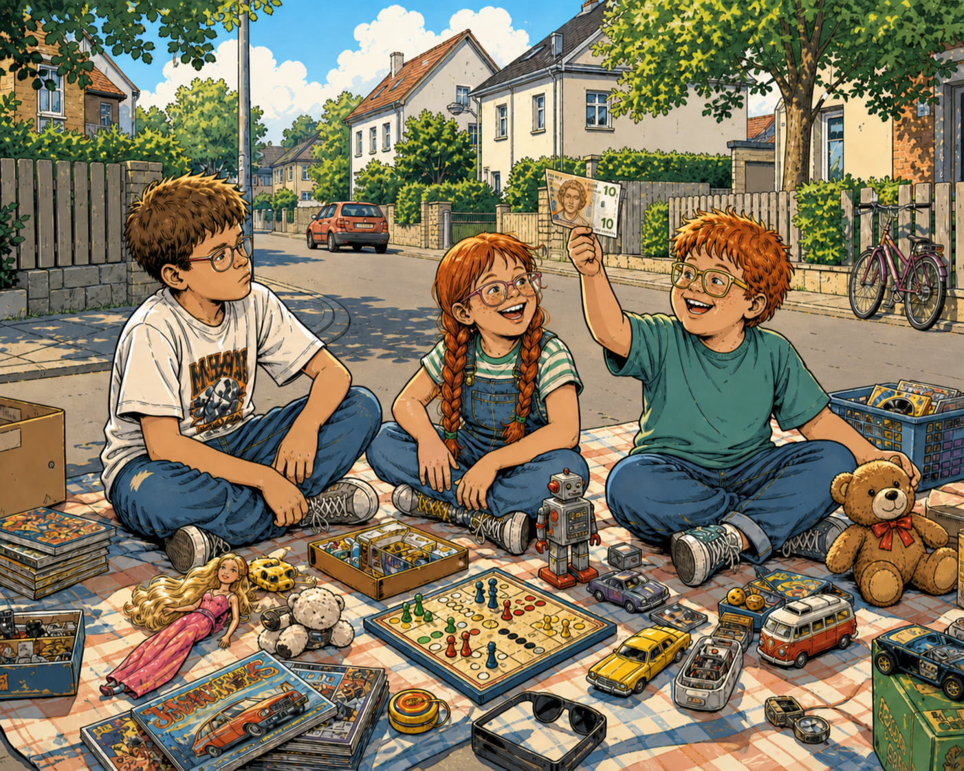 Ein Flohmarkt im Sommer der frühen Neunzigerjahre als Teil von Gunnars Alltag und Abenteuer.