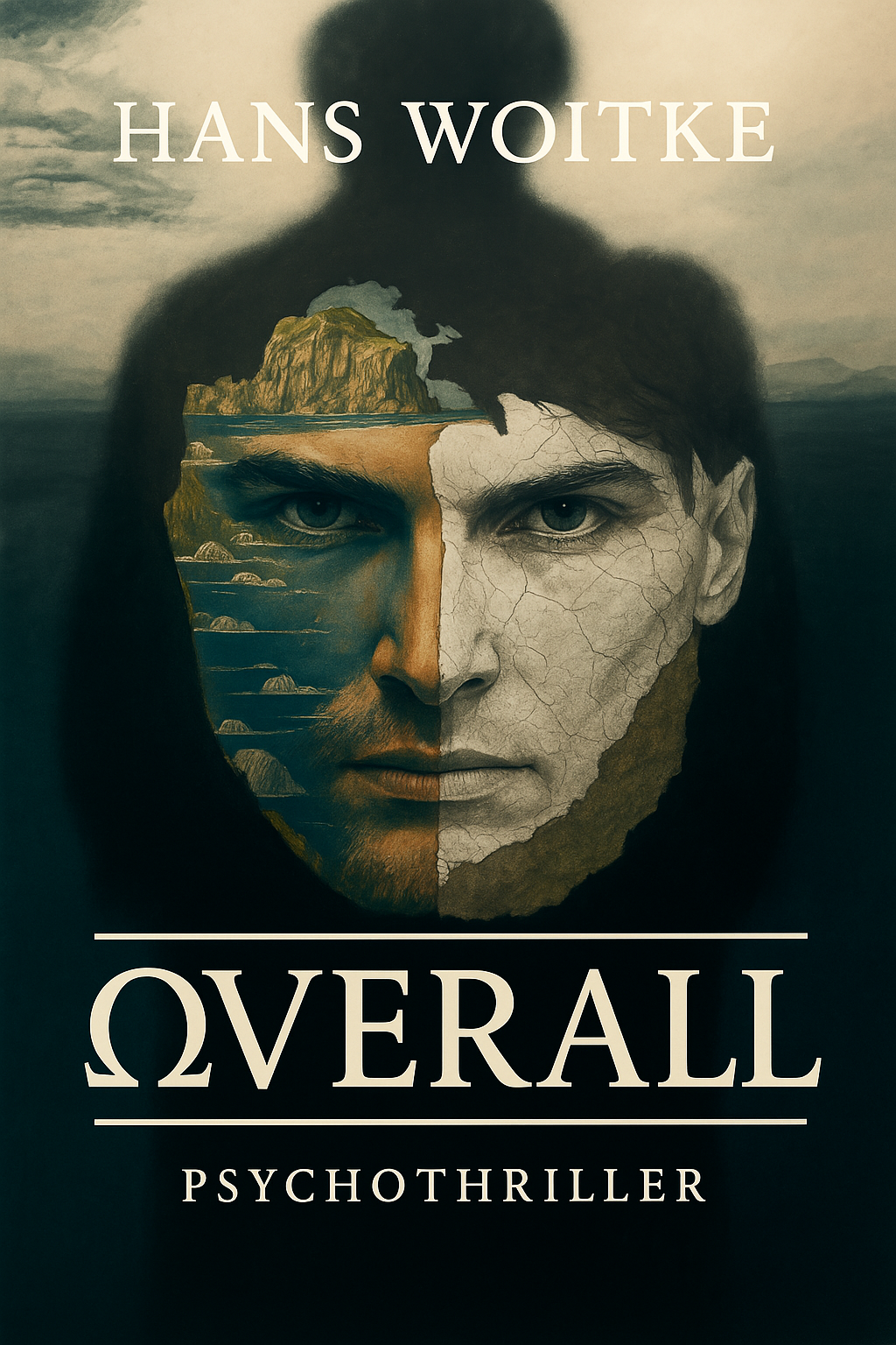 Frühere Coveridee zu Overall mit Gesichtsmotiv und Insel-Silhouette
