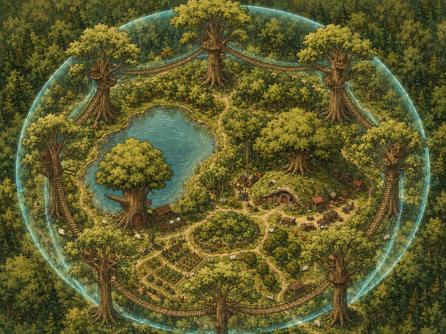 Konzeptkarte des Hains aus den Progterra-Chroniken